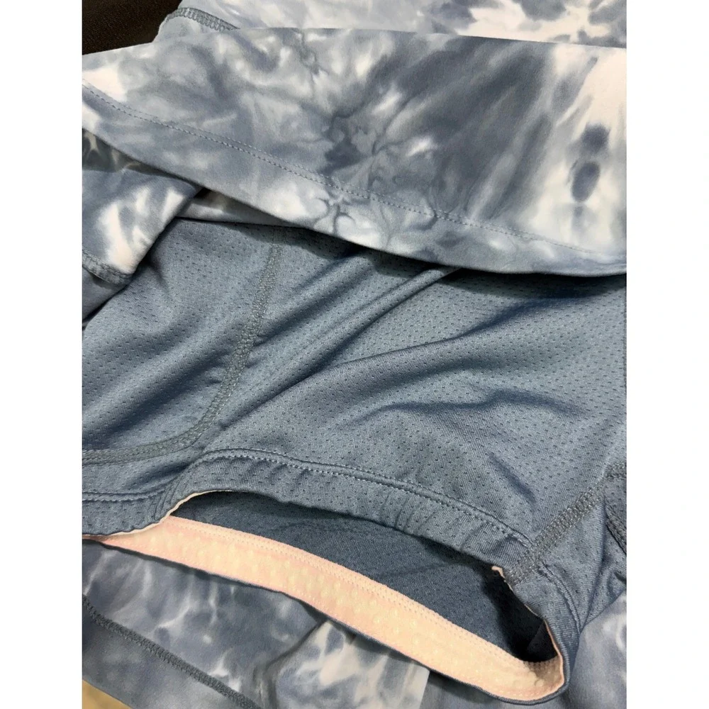 Soothfeel Skort Women S Blue Tie Dye Pleated Athletic Tennis Golf Skirt‎ Pocket
